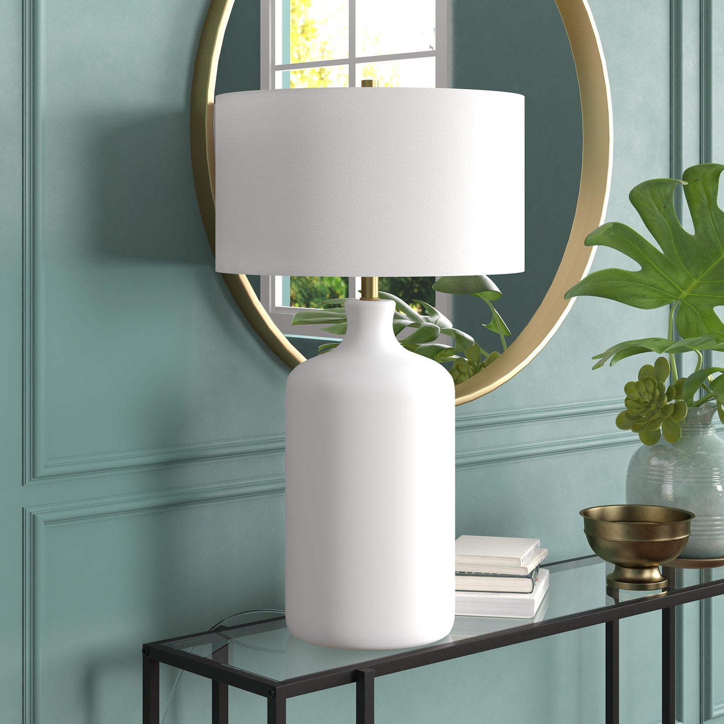 White Table Lamp w/ Shade