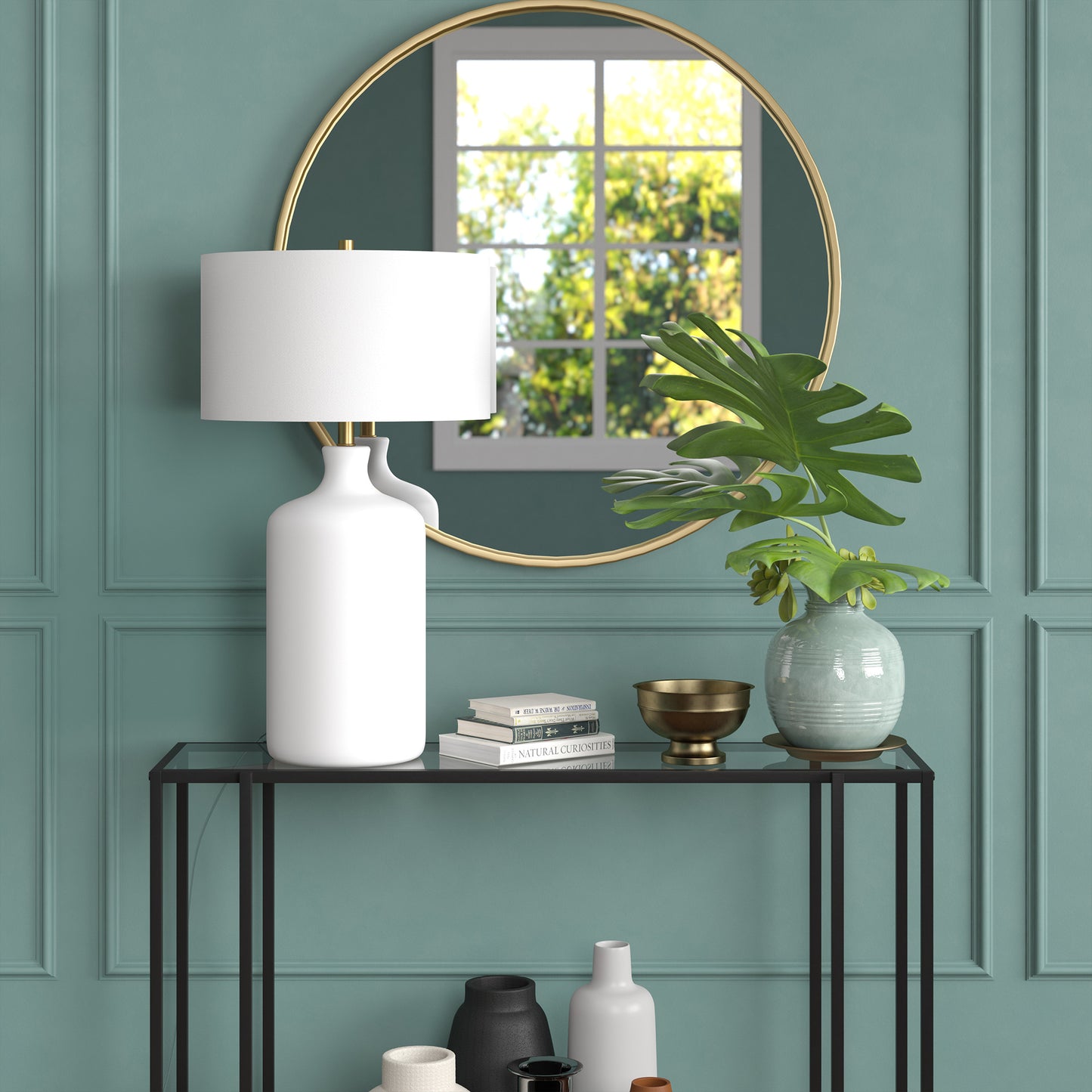White Table Lamp w/ Shade