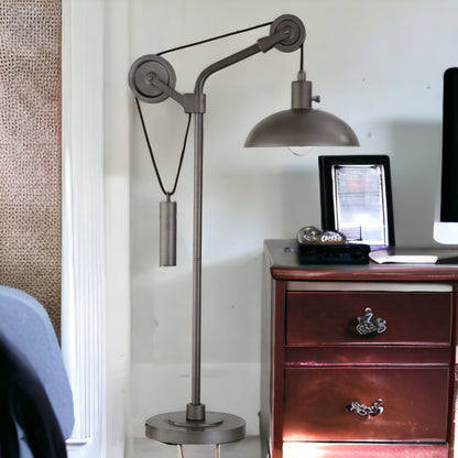 Gray Adjustable Desk Table Lamp w/ Gray Shade