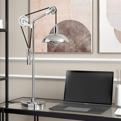 Silver Adjustable Desk Table Lamp w/ Shade