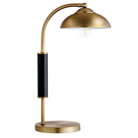 Gold & Black Desk Table Lamp w/ Shade