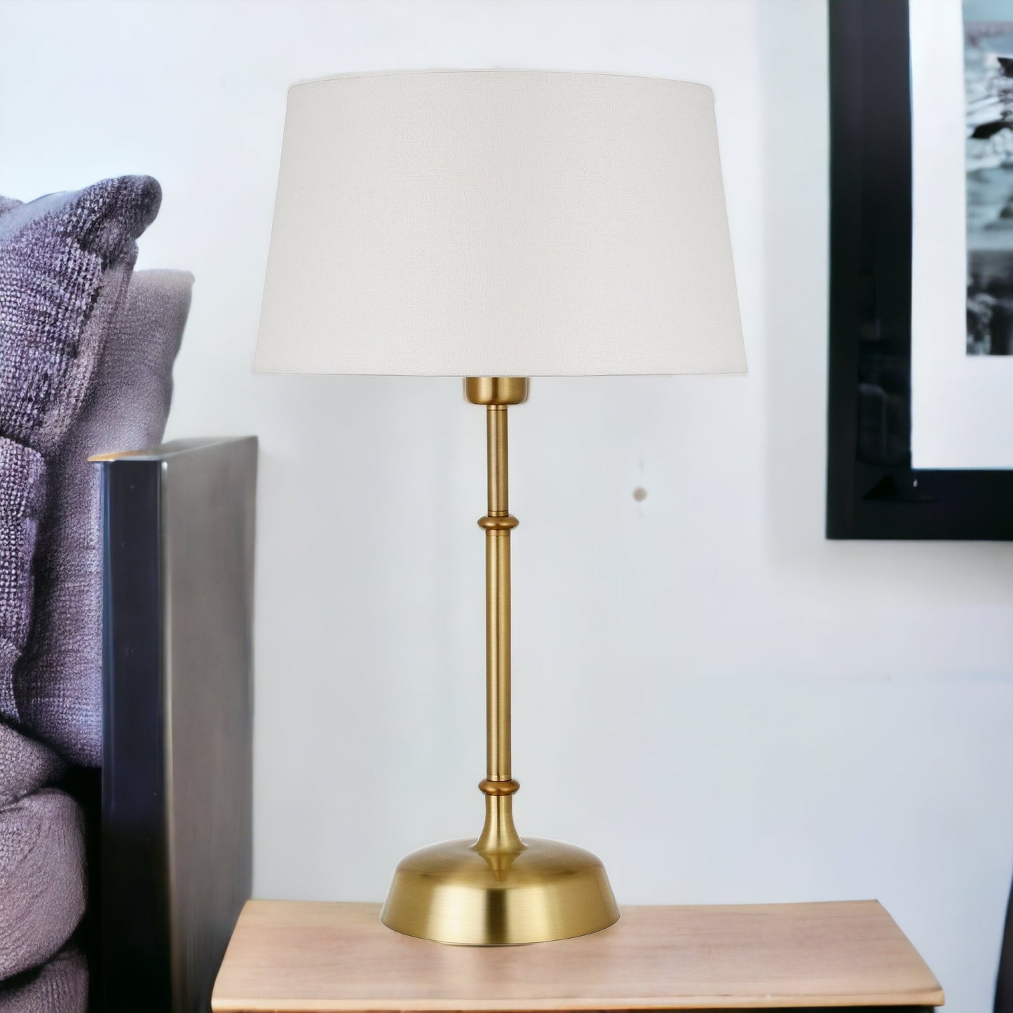 Brass Table Lamp w/ Shade
