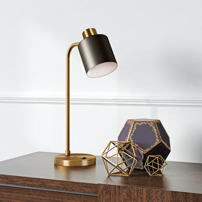 Gold Desk Table Lamp w/ Shade
