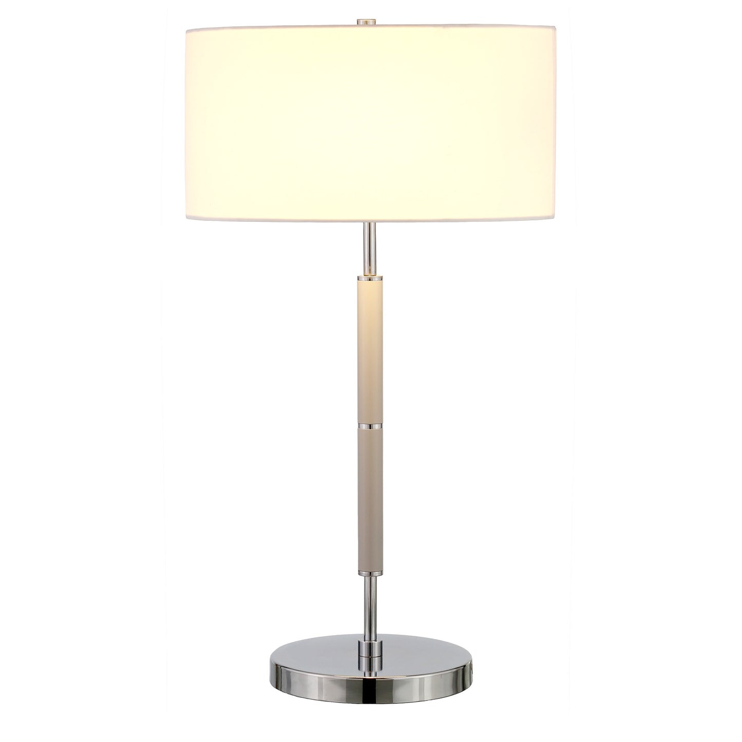 Gray Two Light Table Lamp w/ Shade