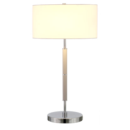 Gray Two Light Table Lamp w/ Shade