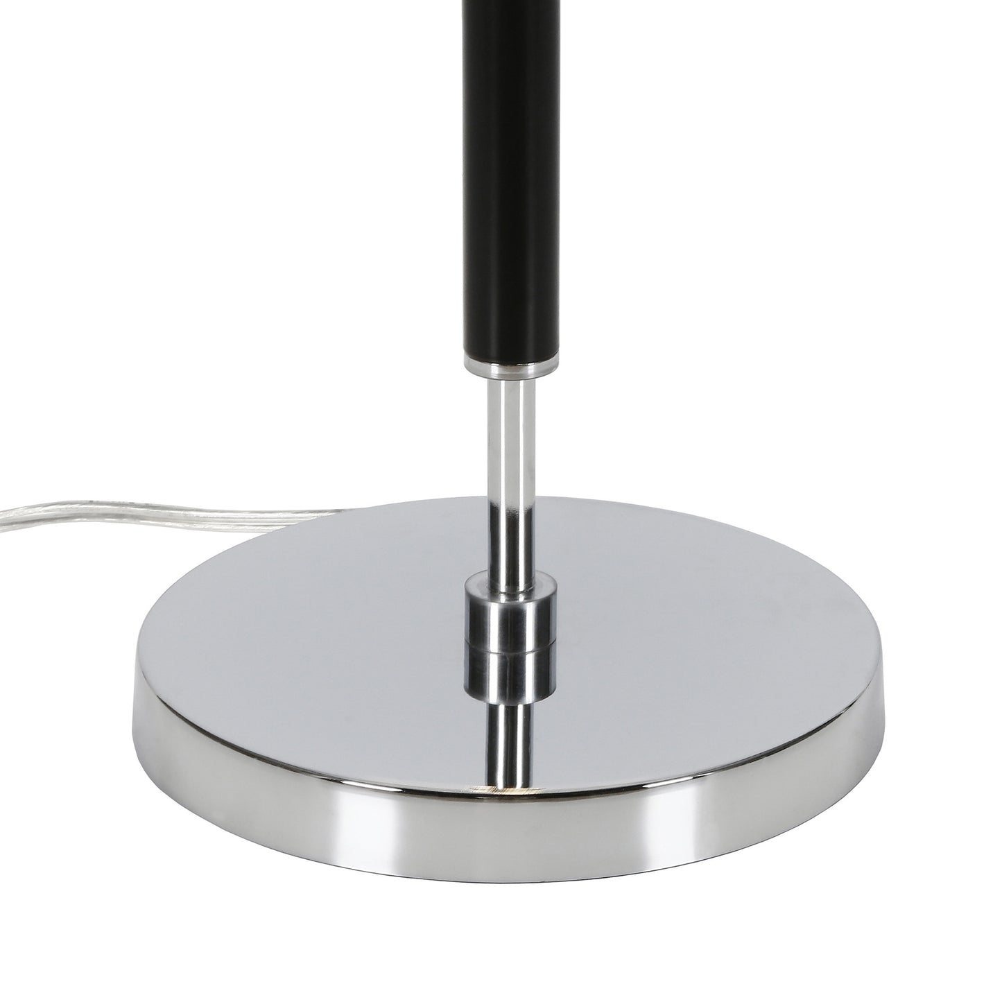 Black & Silver Two Light Table Lamp w/ Shade