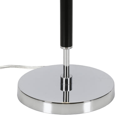 Black & Silver Two Light Table Lamp w/ Shade