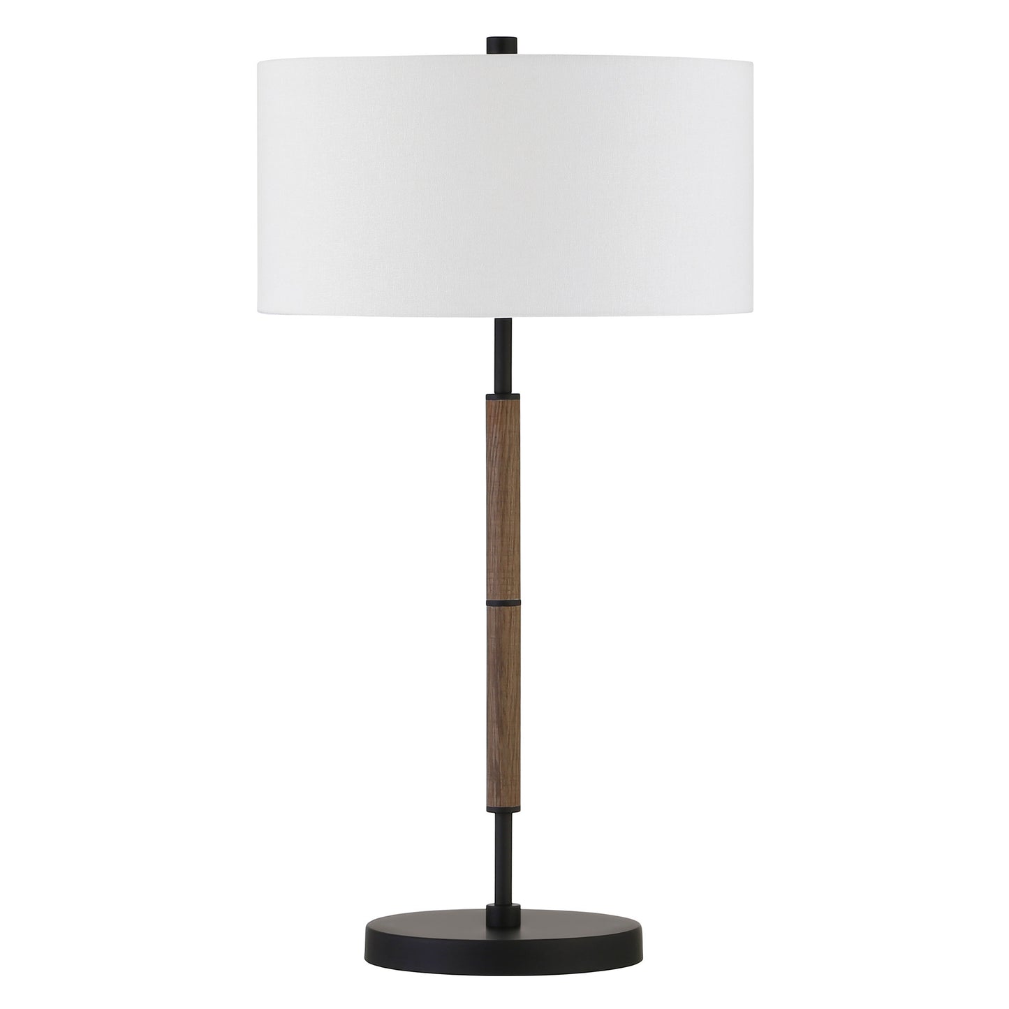 Brown & Black Two Light Table Lamp w/ Shade