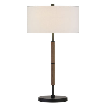 Brown & Black Two Light Table Lamp w/ Shade