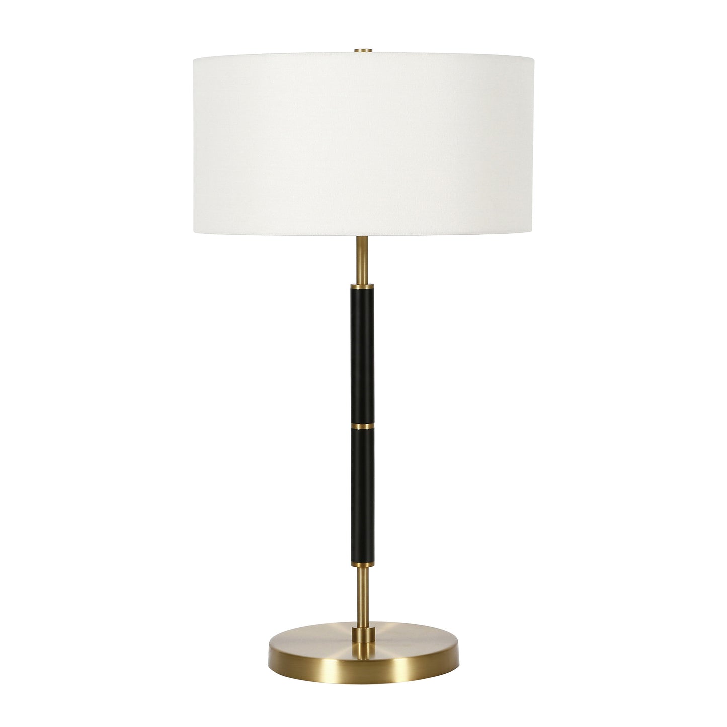 Black & Gold Two Light Table Lamp w/ Shade