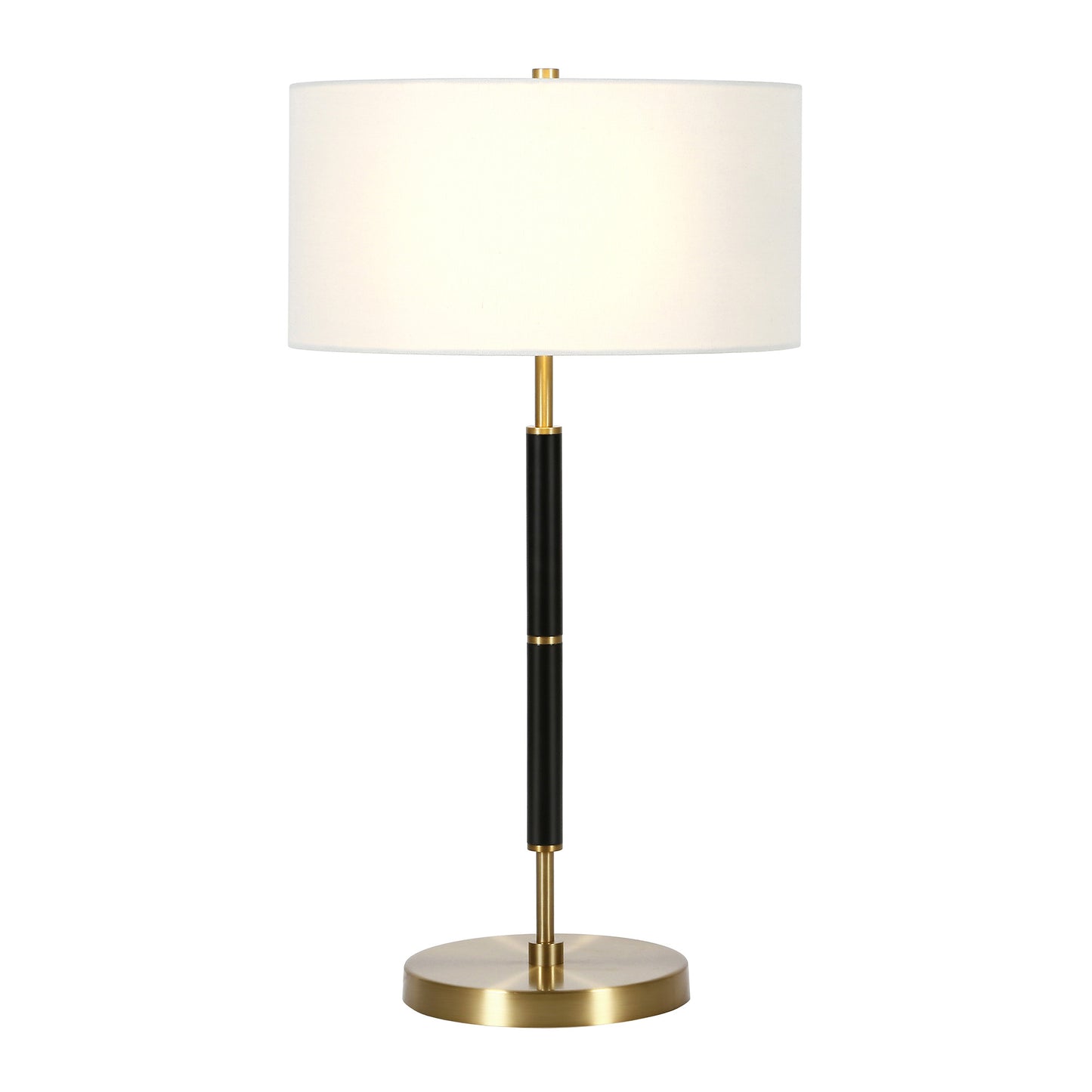 Black & Gold Two Light Table Lamp w/ Shade