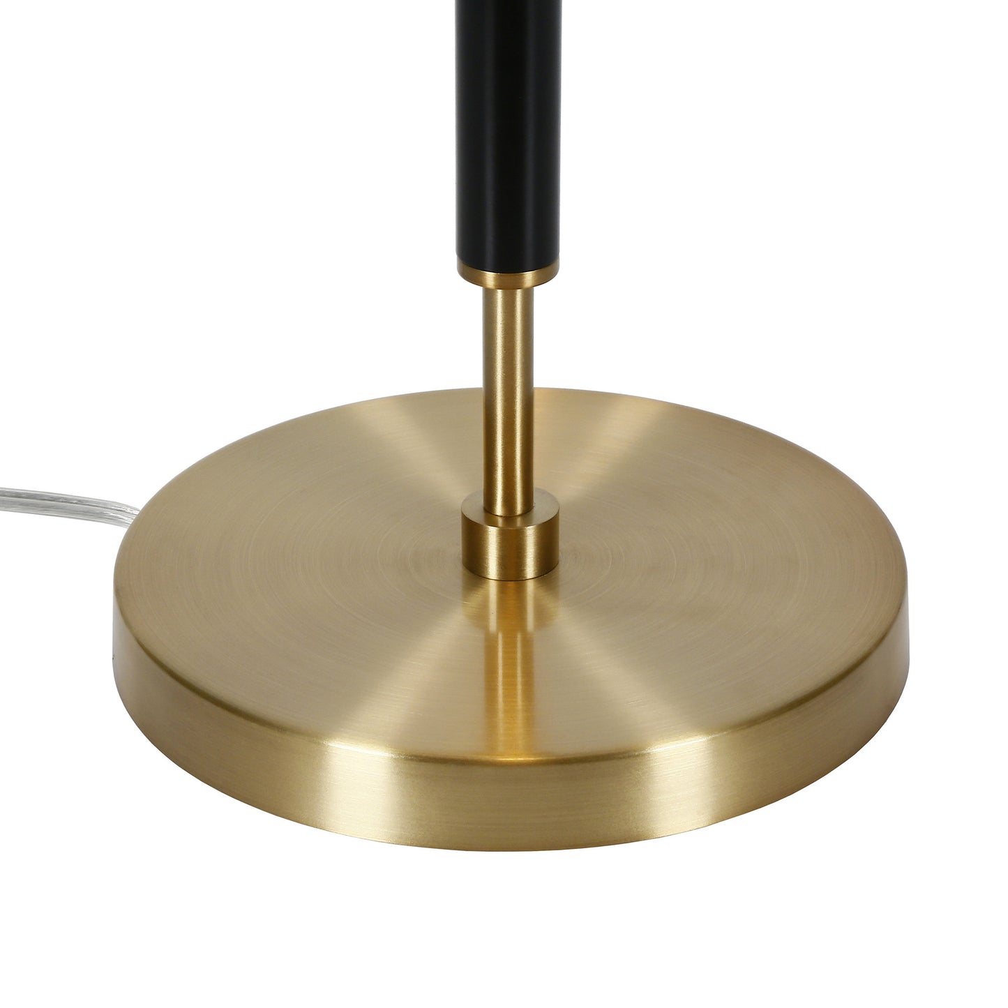 Black & Gold Two Light Table Lamp w/ Shade