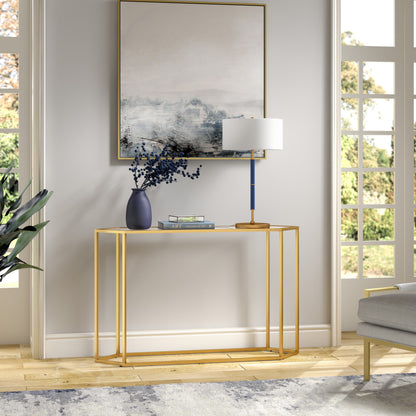 Blue & Gold Two Light Table Lamp w/ Shade