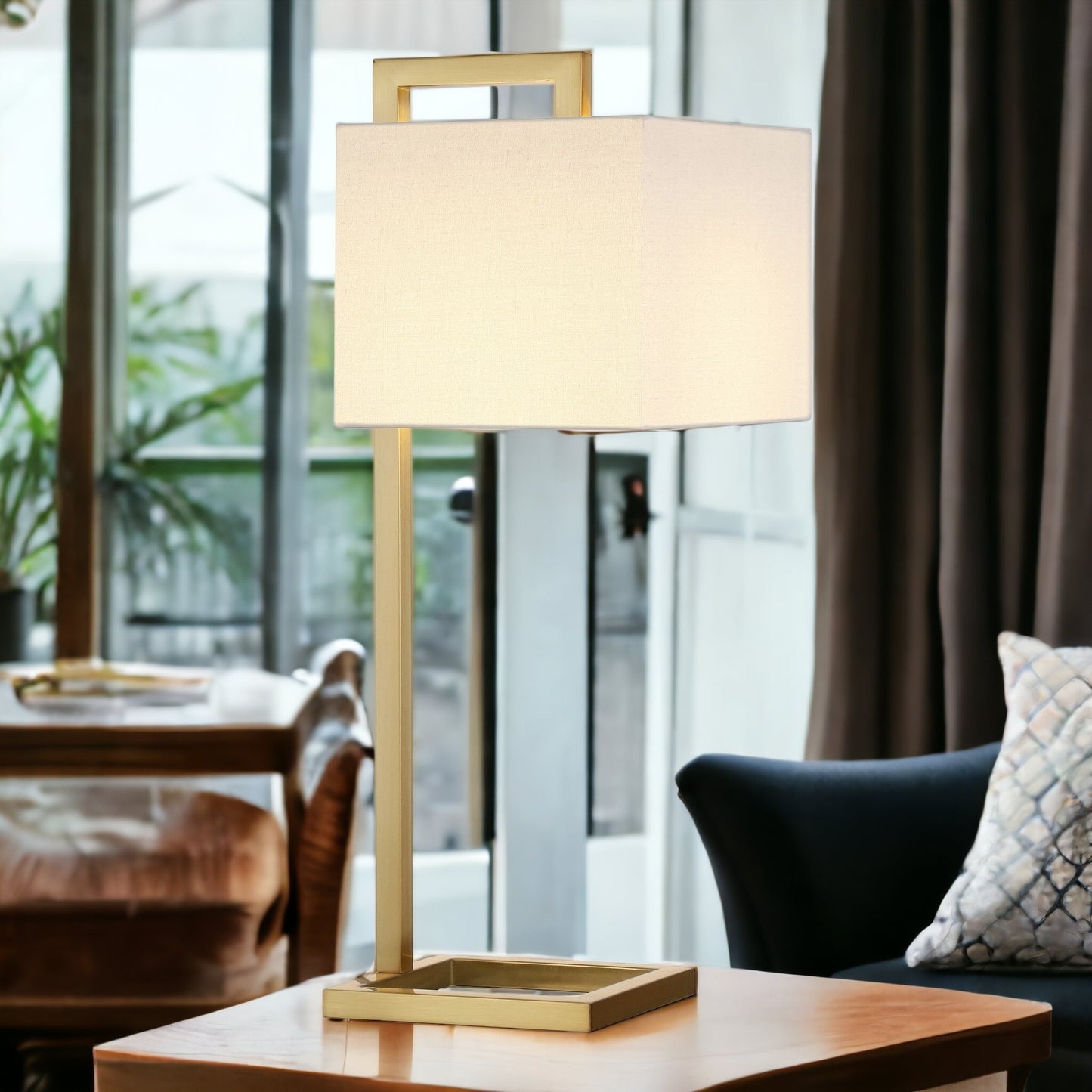 Gold Table Lamp w/ Shade