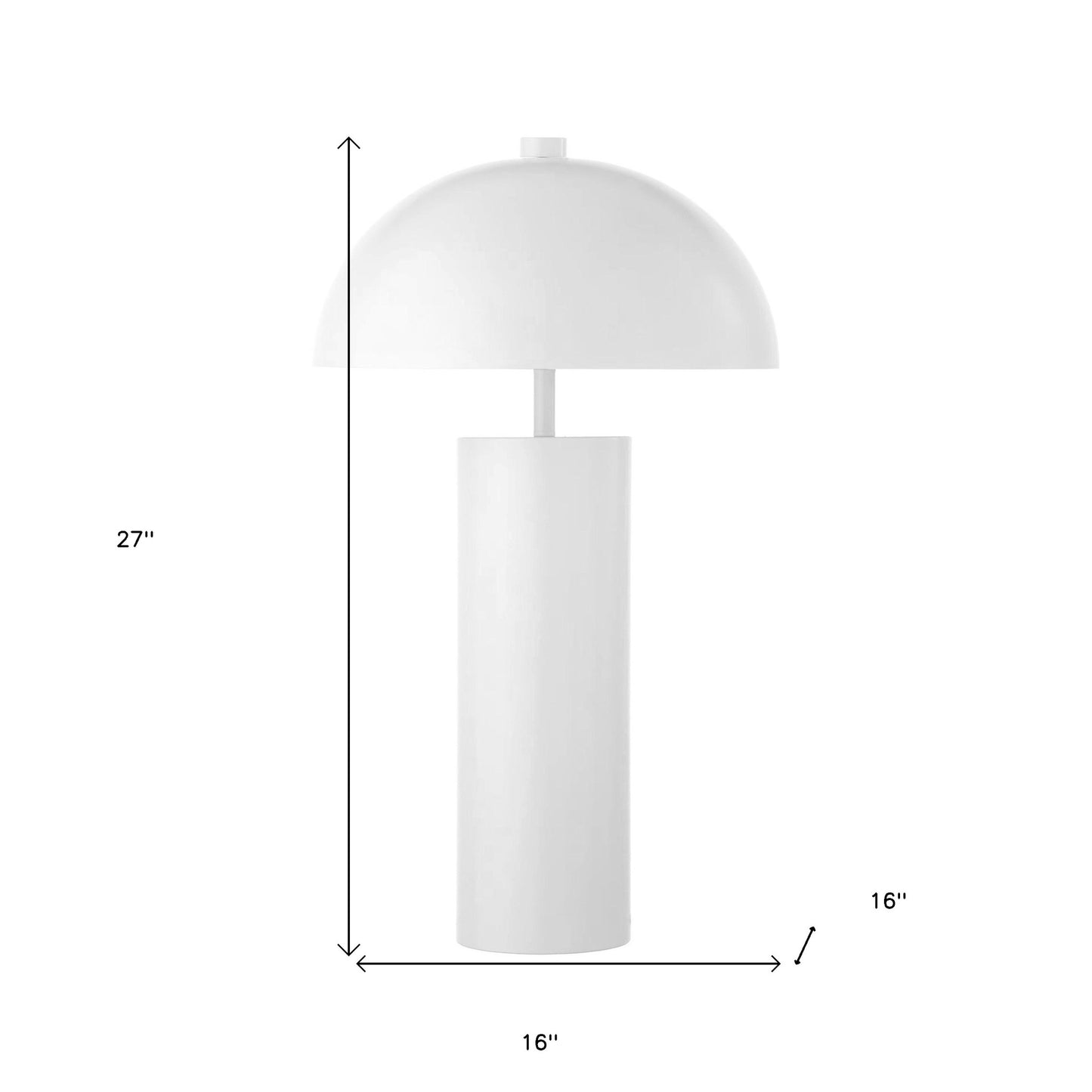 White Table Lamp w/ White Shade