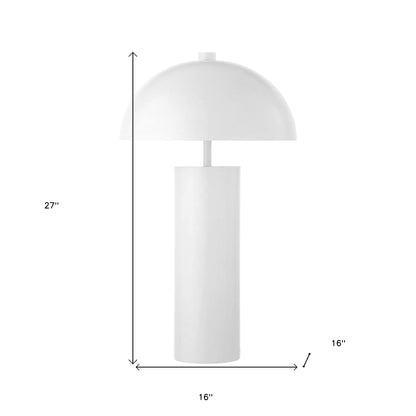 White Table Lamp w/ White Shade