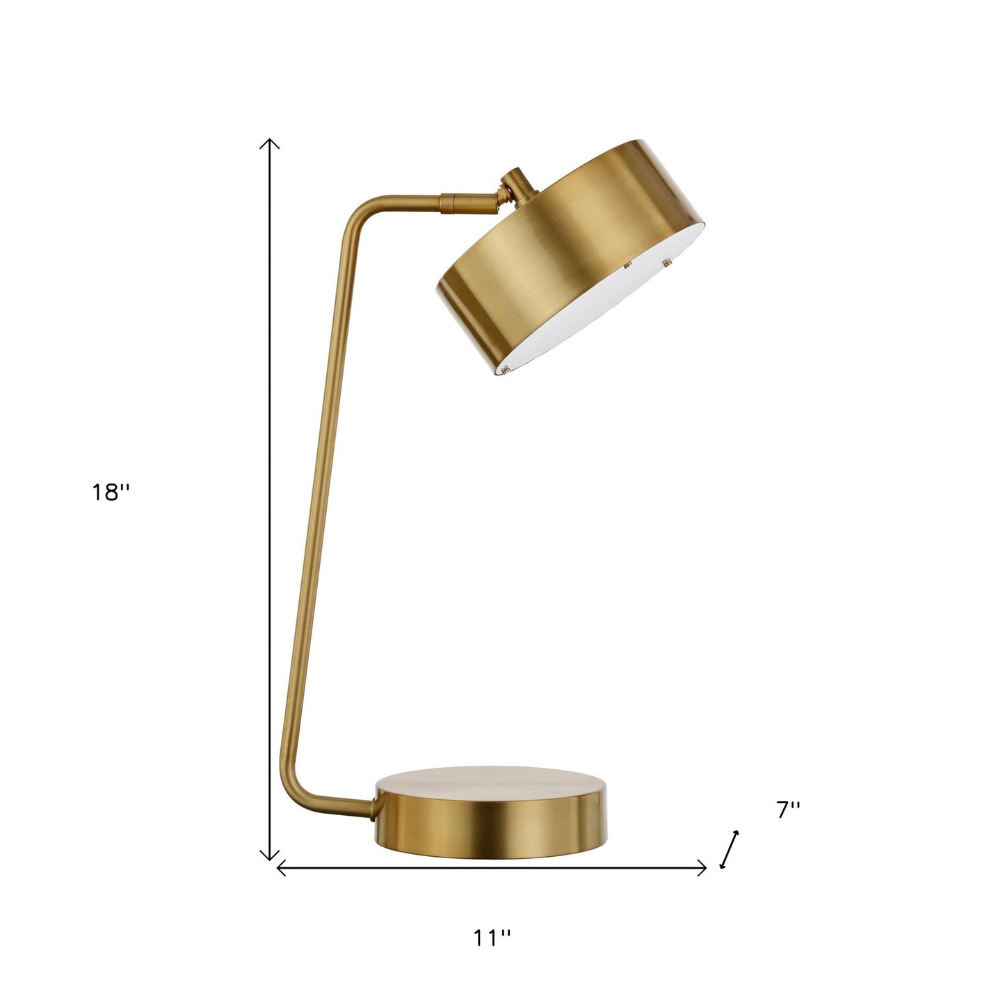 Brass Desk Table Lamp w/ Brass Shade