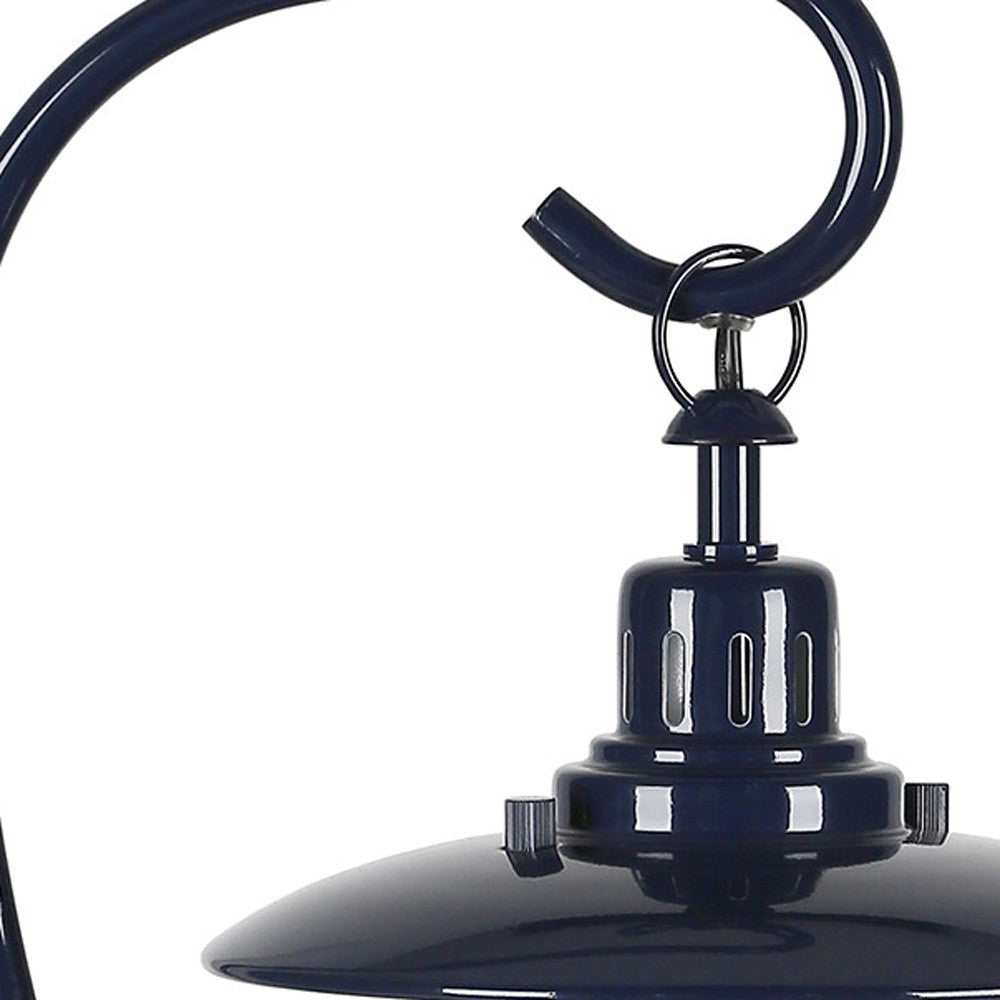 Navy Blue Table Lamp w/ Navy Blue Cage Shade