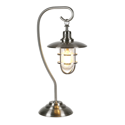 Nickel Table Lamp w/ Nickel Cage Shade