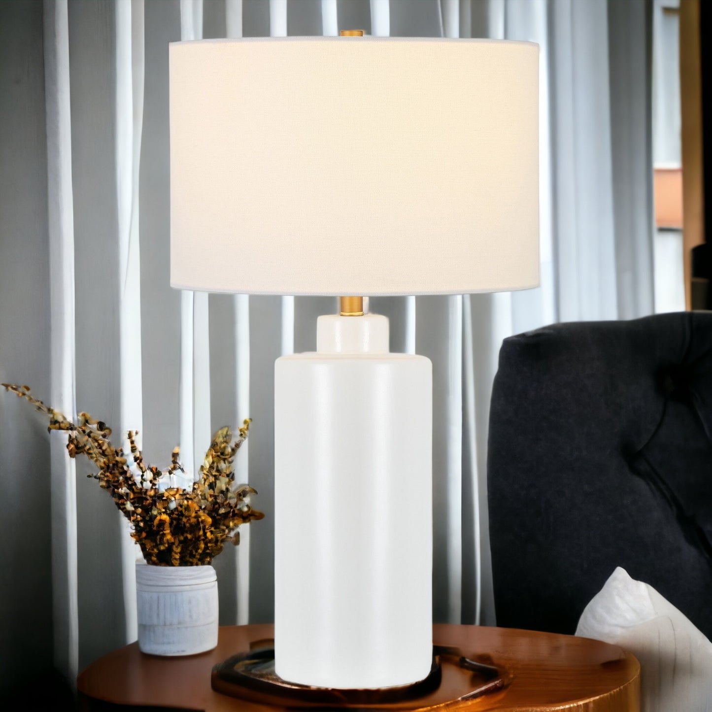 White Table Lamp w/ Shade