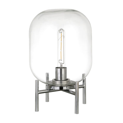 Nickel Table Lamp w/ Clear Shade