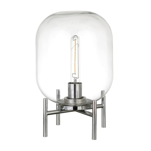 Nickel Table Lamp w/ Clear Shade