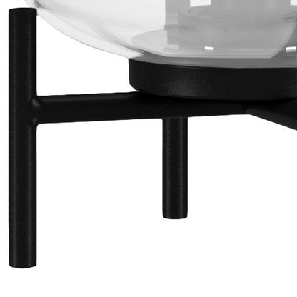 Black Table Lamp w/ Clear Shade