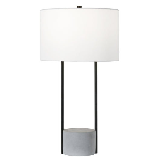 Gray & Black Concrete Table Lamp w/ Shade
