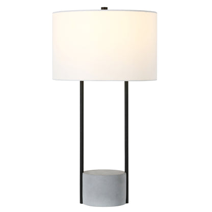 Gray & Black Concrete Table Lamp w/ Shade