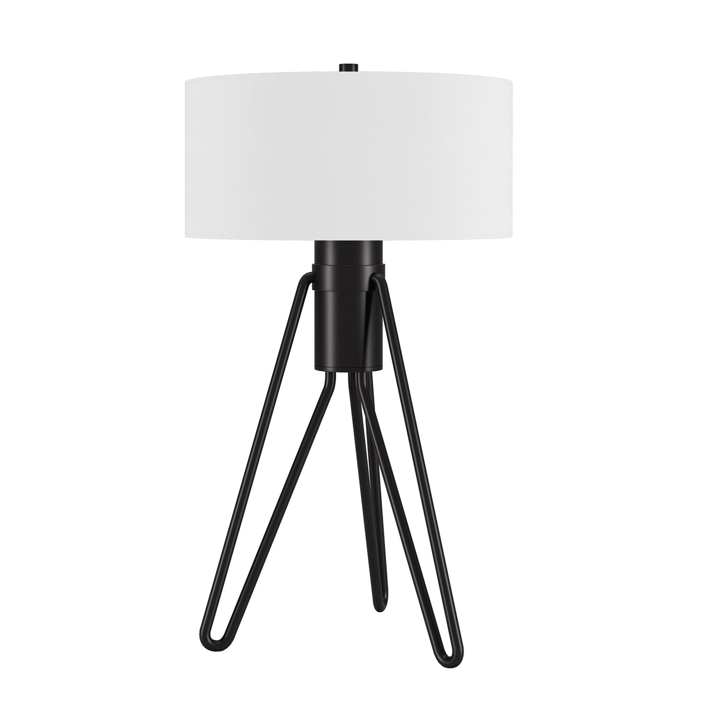 Black Two Light Tripod Table Lamp w/ Shade