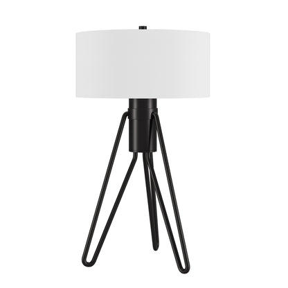 Black Two Light Tripod Table Lamp w/ Shade