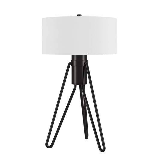 Black Two Light Tripod Table Lamp w/ Shade