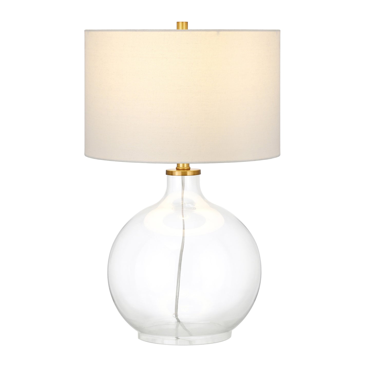 Clear Glass Table Lamp w/ Shade