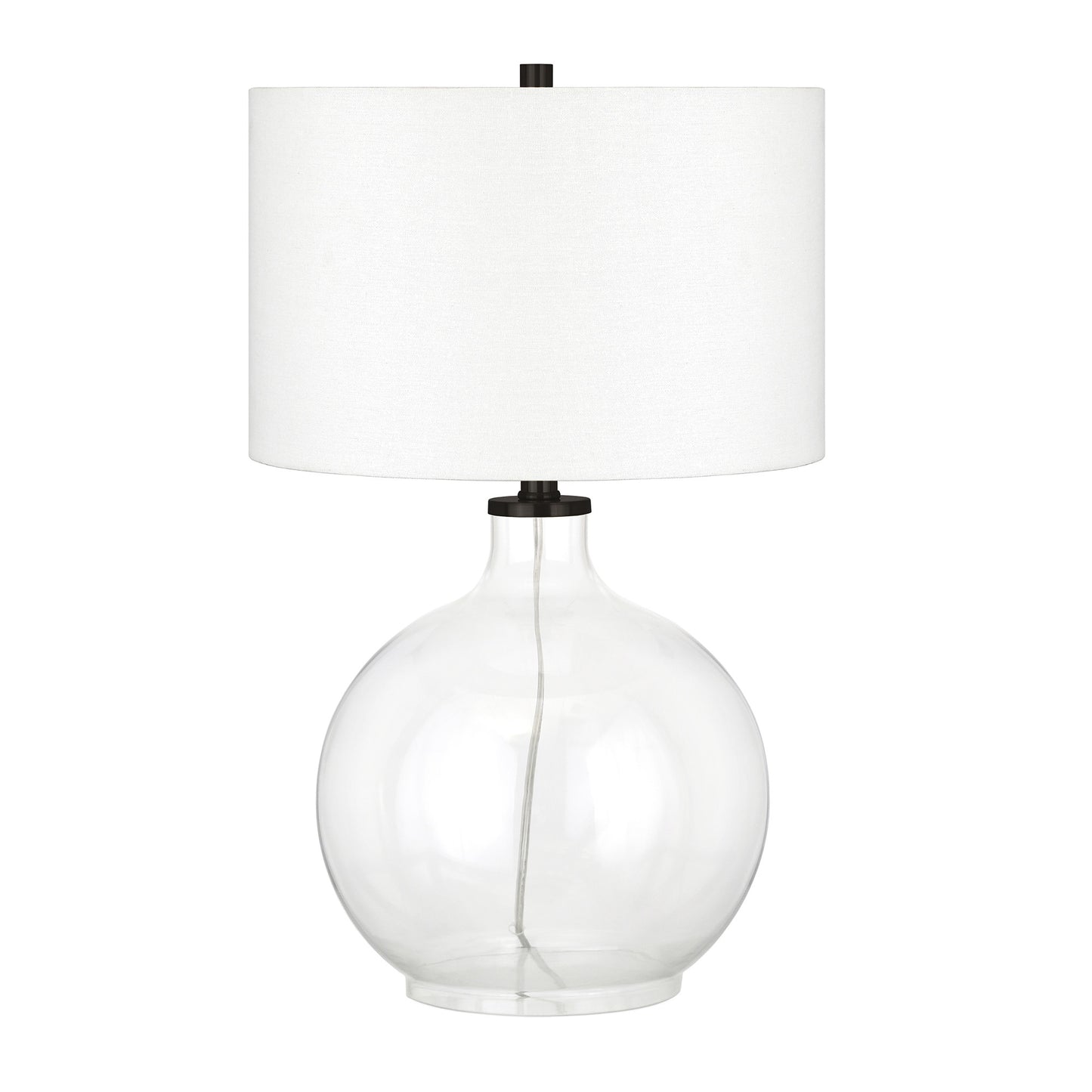 Clear Glass Table Lamp w/ Shade
