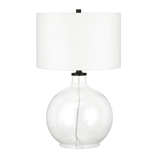 Clear Glass Table Lamp w/ Shade