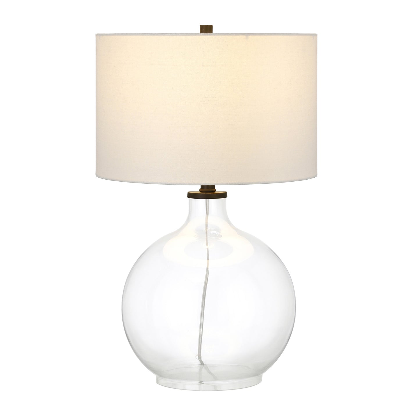 Clear Glass Table Lamp w/ Shade