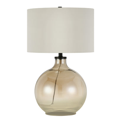 Gold Glass Globe Table Lamp w/ Shade