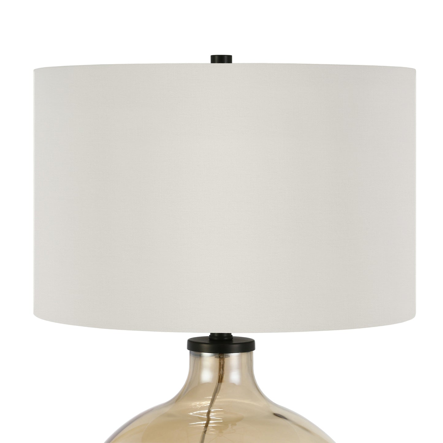 Gold Glass Globe Table Lamp w/ Shade