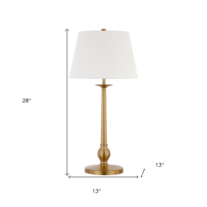 Brass Buffet Lamp w/ Shade