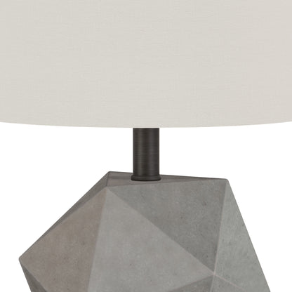 Gray & Black Concrete Table Lamp w/ Shade