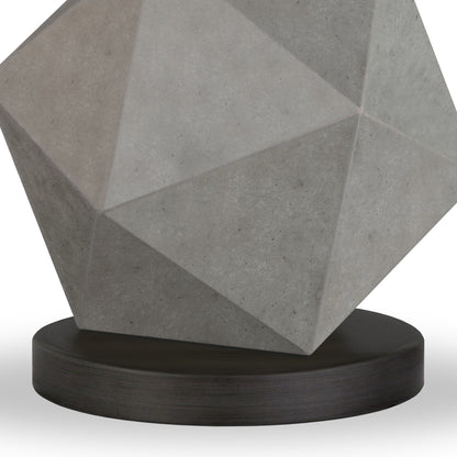 Gray & Black Concrete Table Lamp w/ Shade