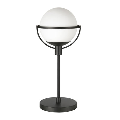 Black Globe Table Lamp w/ Clear Shade