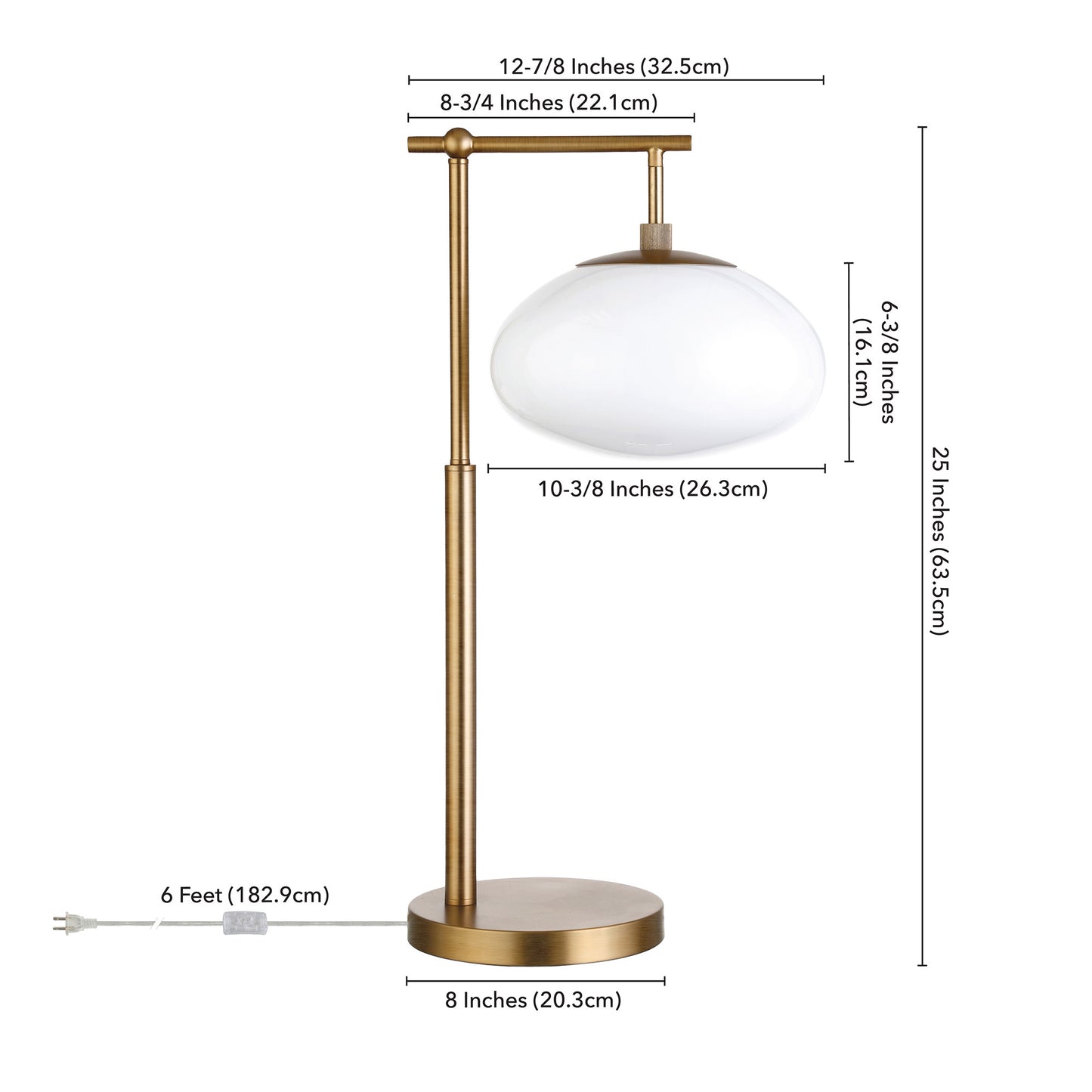 Brass Table Lamp w/ Shade