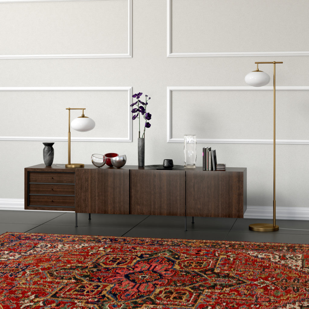 Brass Table Lamp w/ Shade