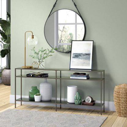 Brass Table Lamp w/ Clear Shade
