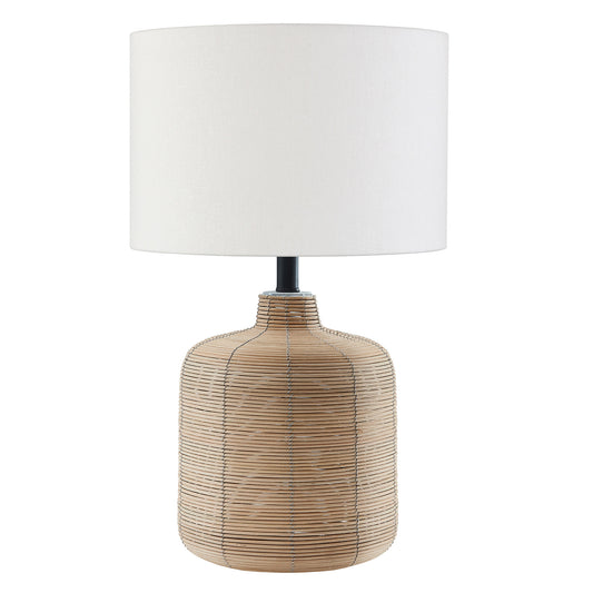 Natural Rattan Table Lamp w/ Shade
