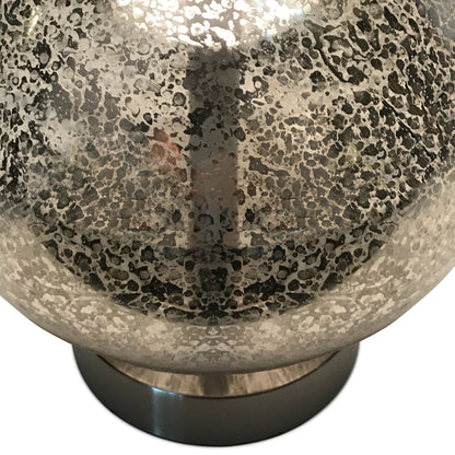 Silver Glass Gourd Table Lamp w/ Shade