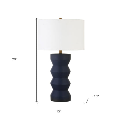 Navy Blue Table Lamp w/ Shade