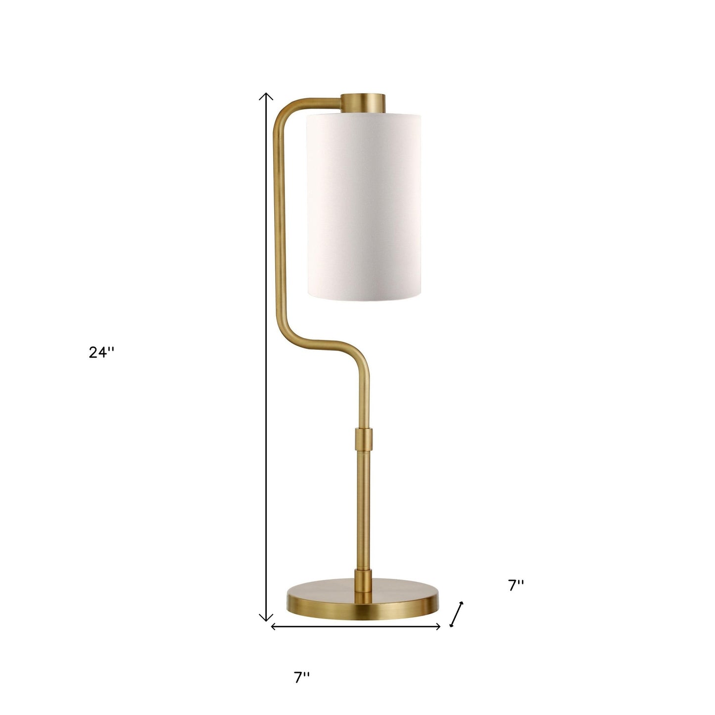 Brass Table Lamp w/ Shade