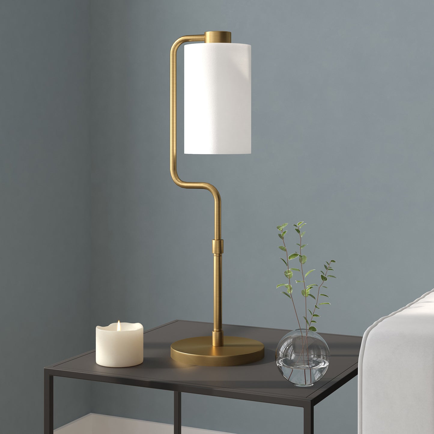 Brass Table Lamp w/ Shade